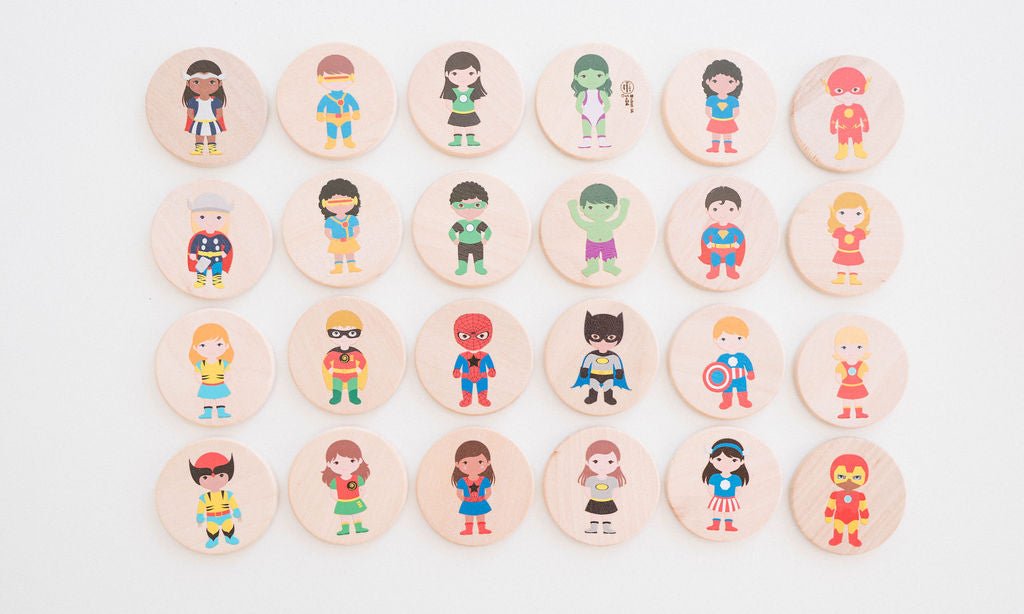 Superhero Kids Matching Tiles - Bannor-toys