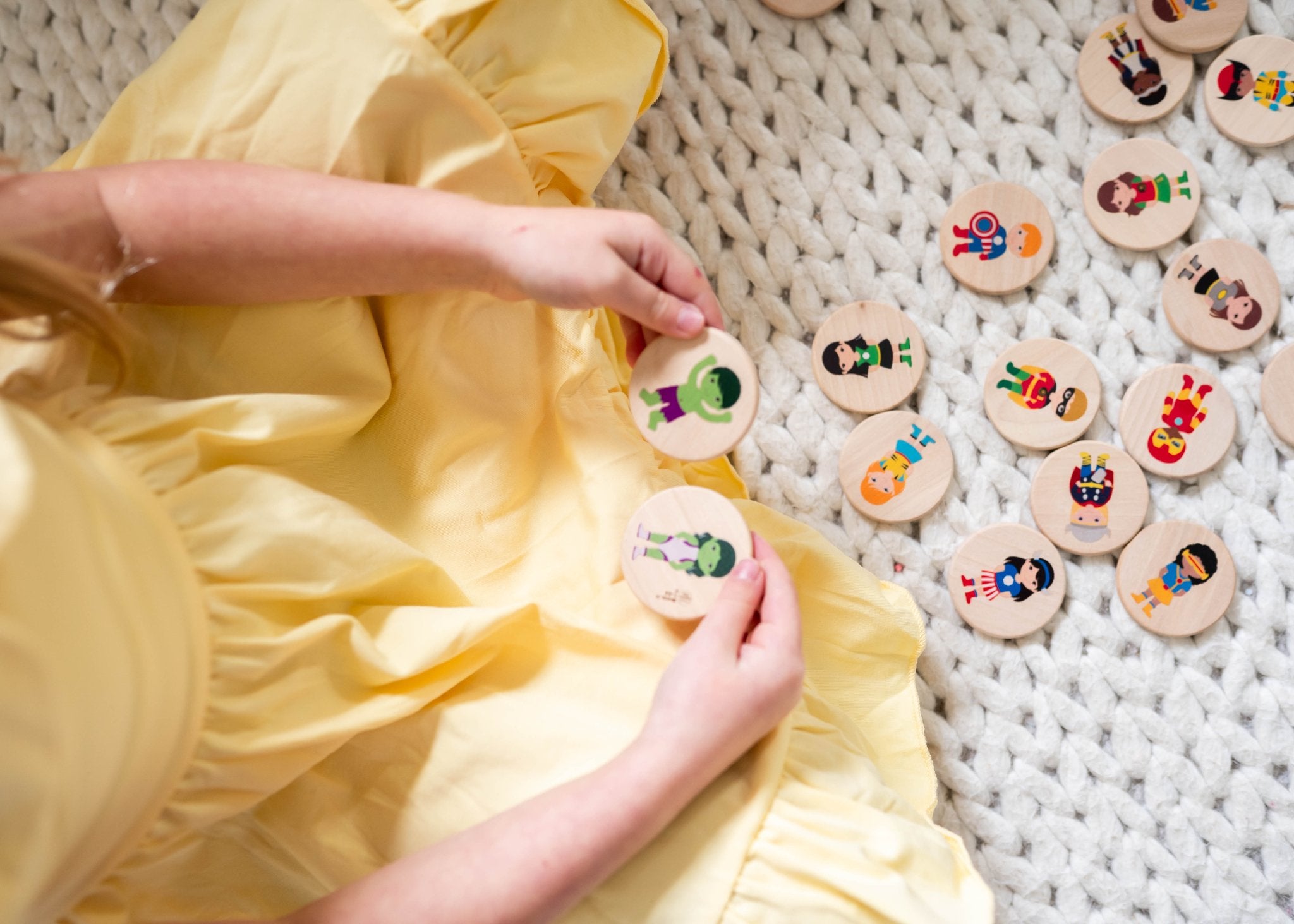 Superhero Kids Matching Tiles - Bannor-toys