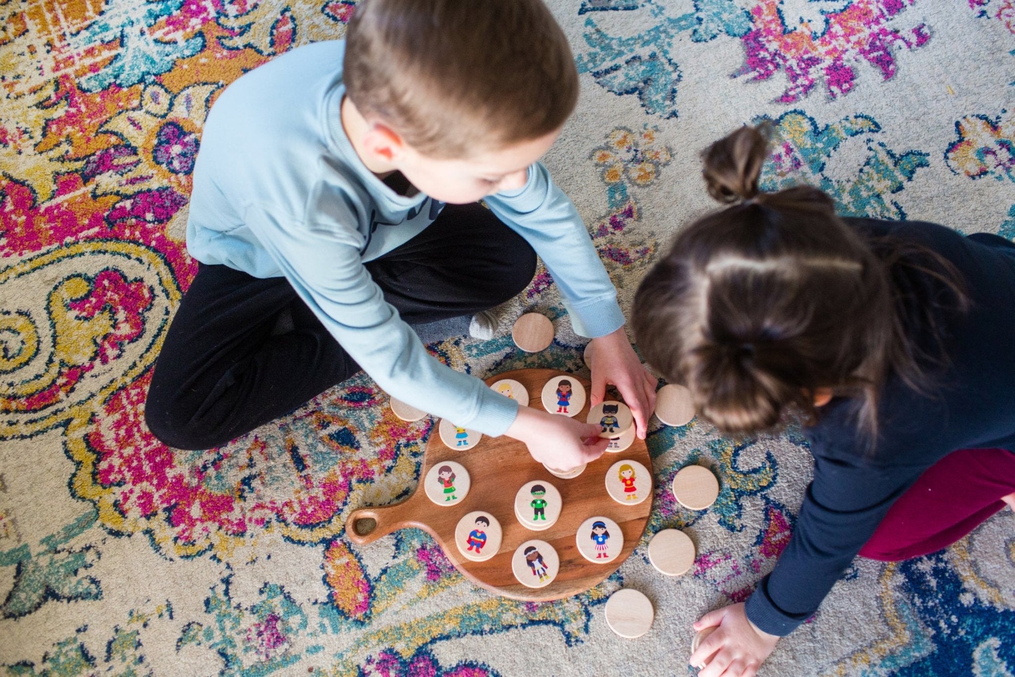 Superhero Kids Matching Tiles - Bannor-toys