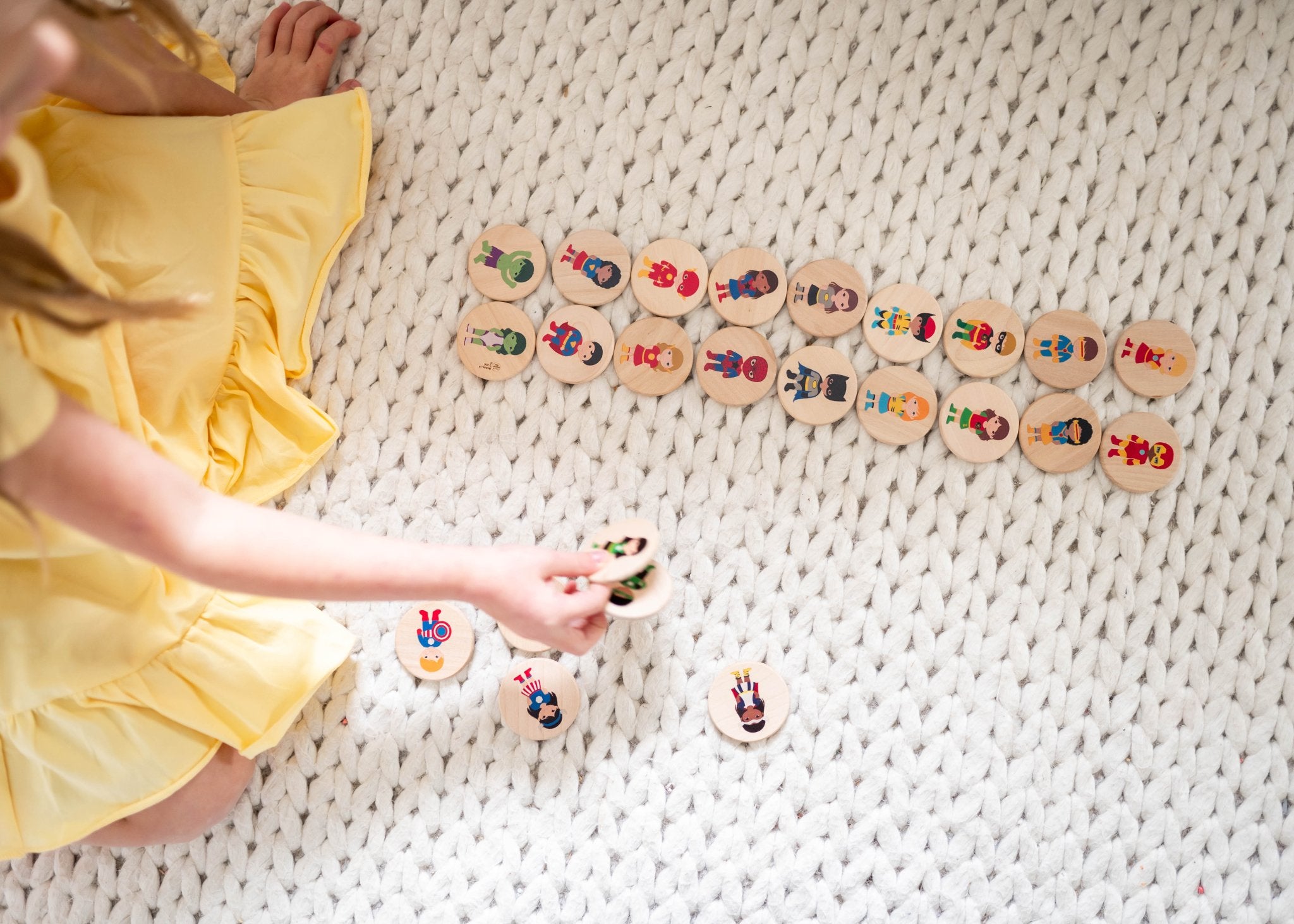 Superhero Kids Matching Tiles - Bannor-toys
