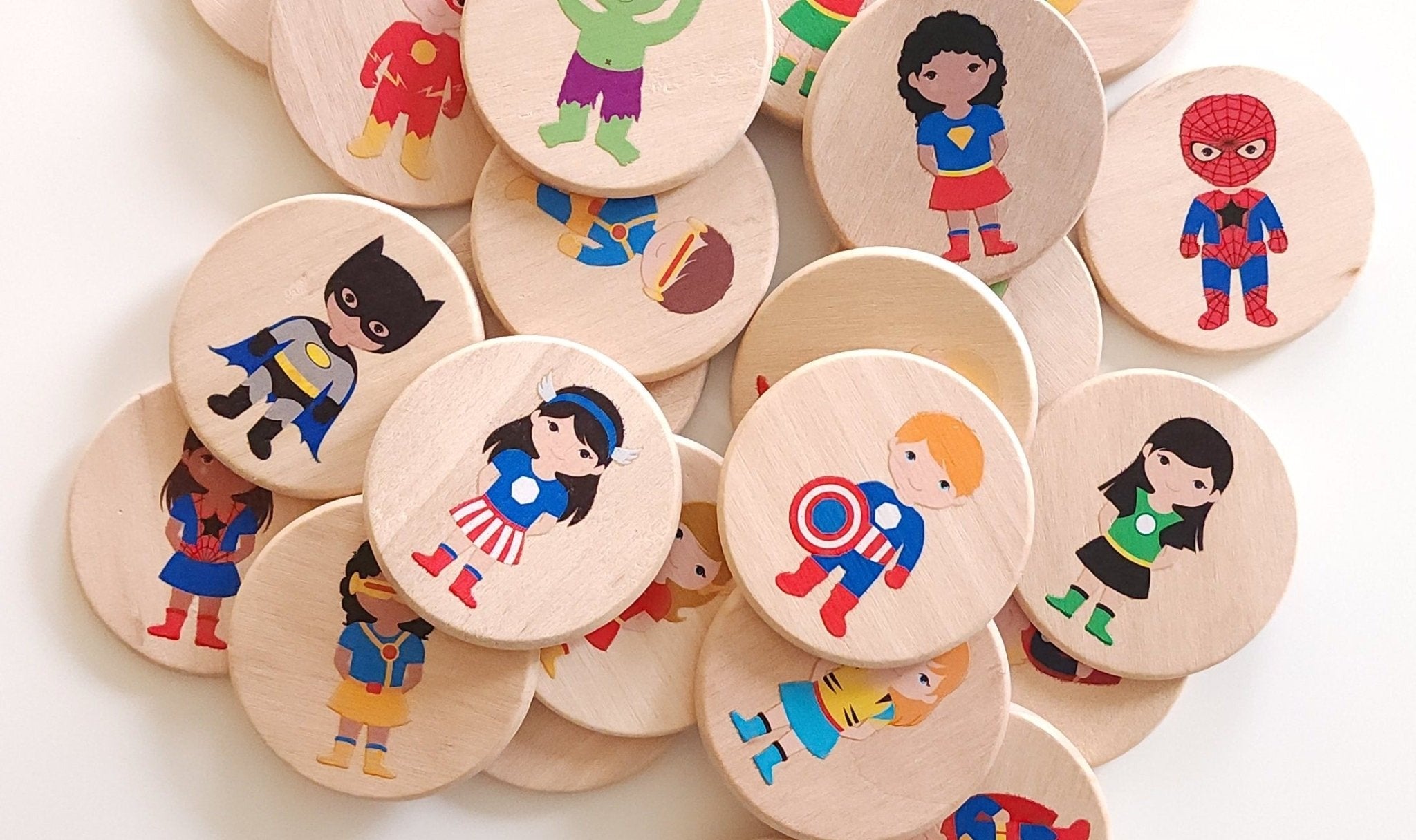 Superhero Kids Matching Tiles - Bannor-toys