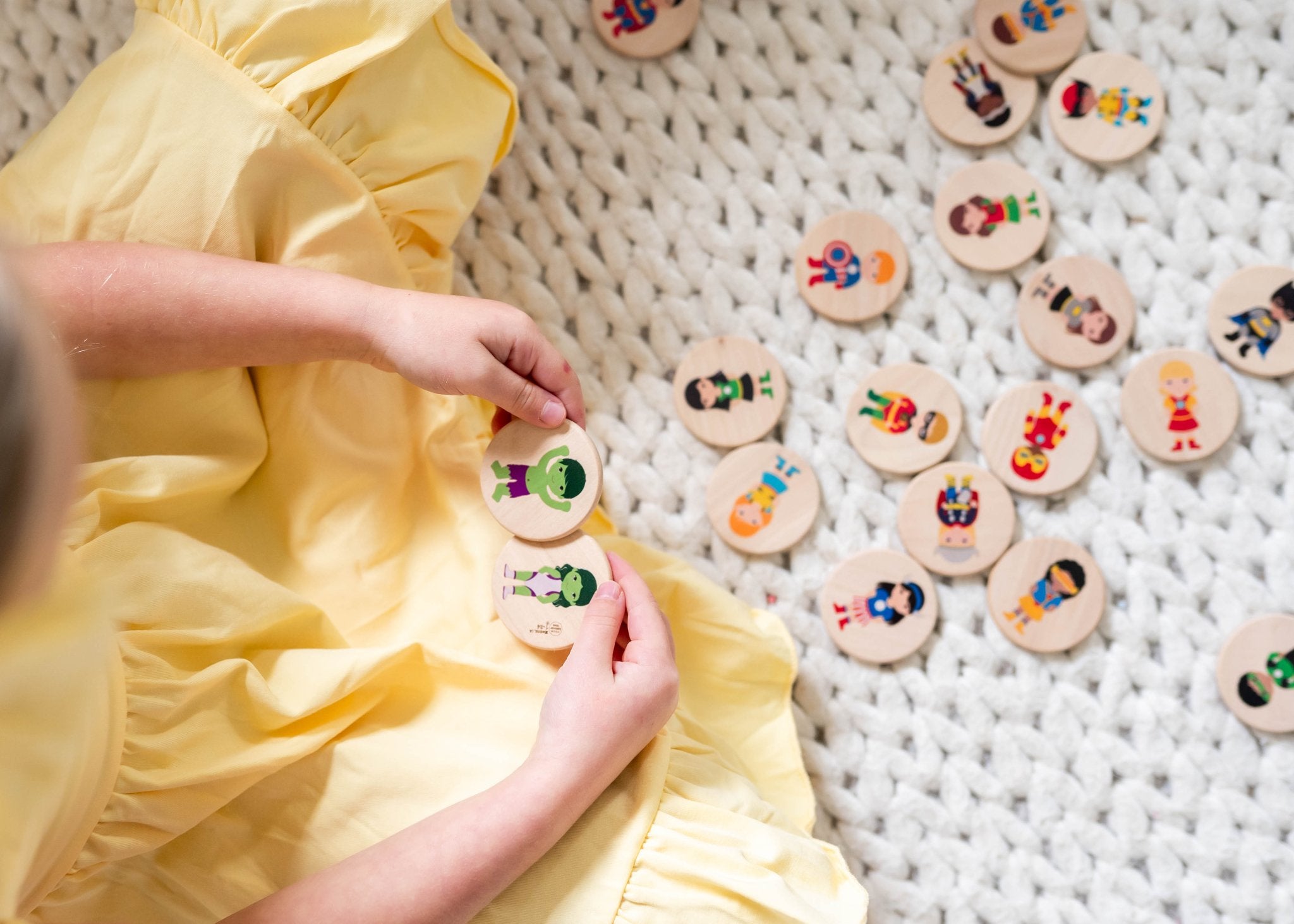 Superhero Kids Matching Tiles - Bannor-toys