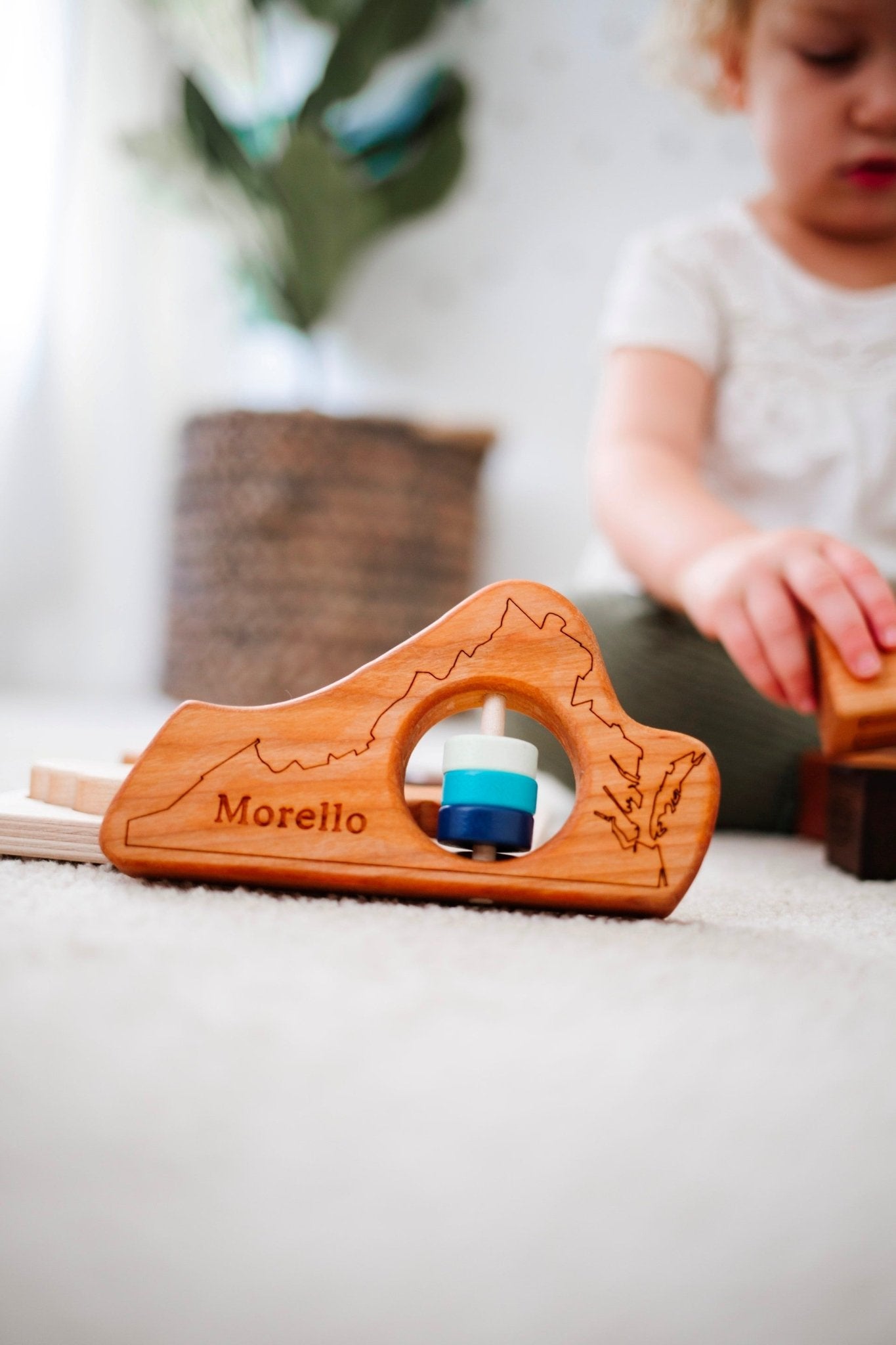 Virginia State Wooden Baby Rattle™ - Bannor-toys