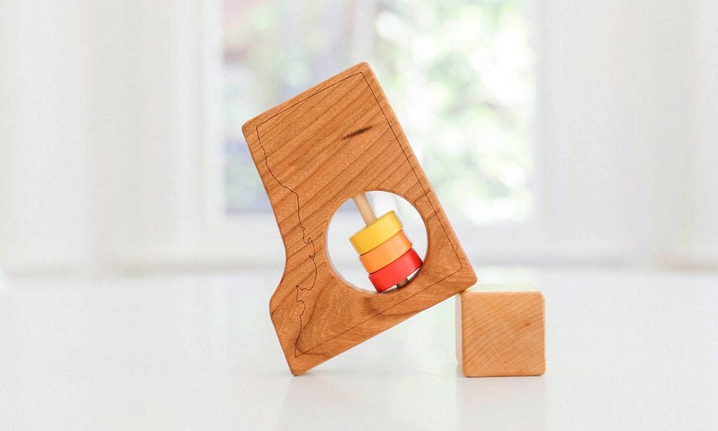 Washington DC Wooden Baby Rattle™ - Bannor-toys