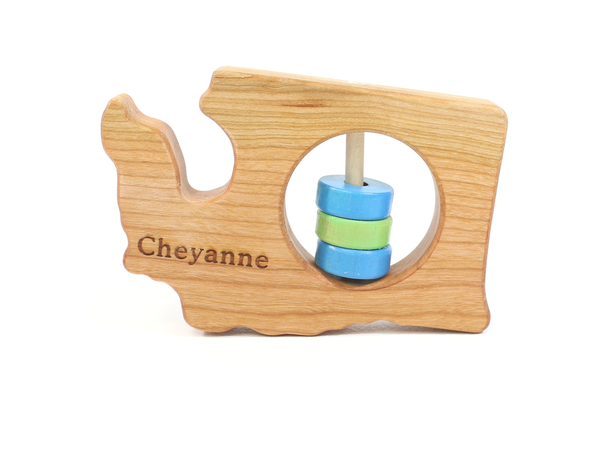 Washington State Wooden Baby Rattle™ - Bannor-toys
