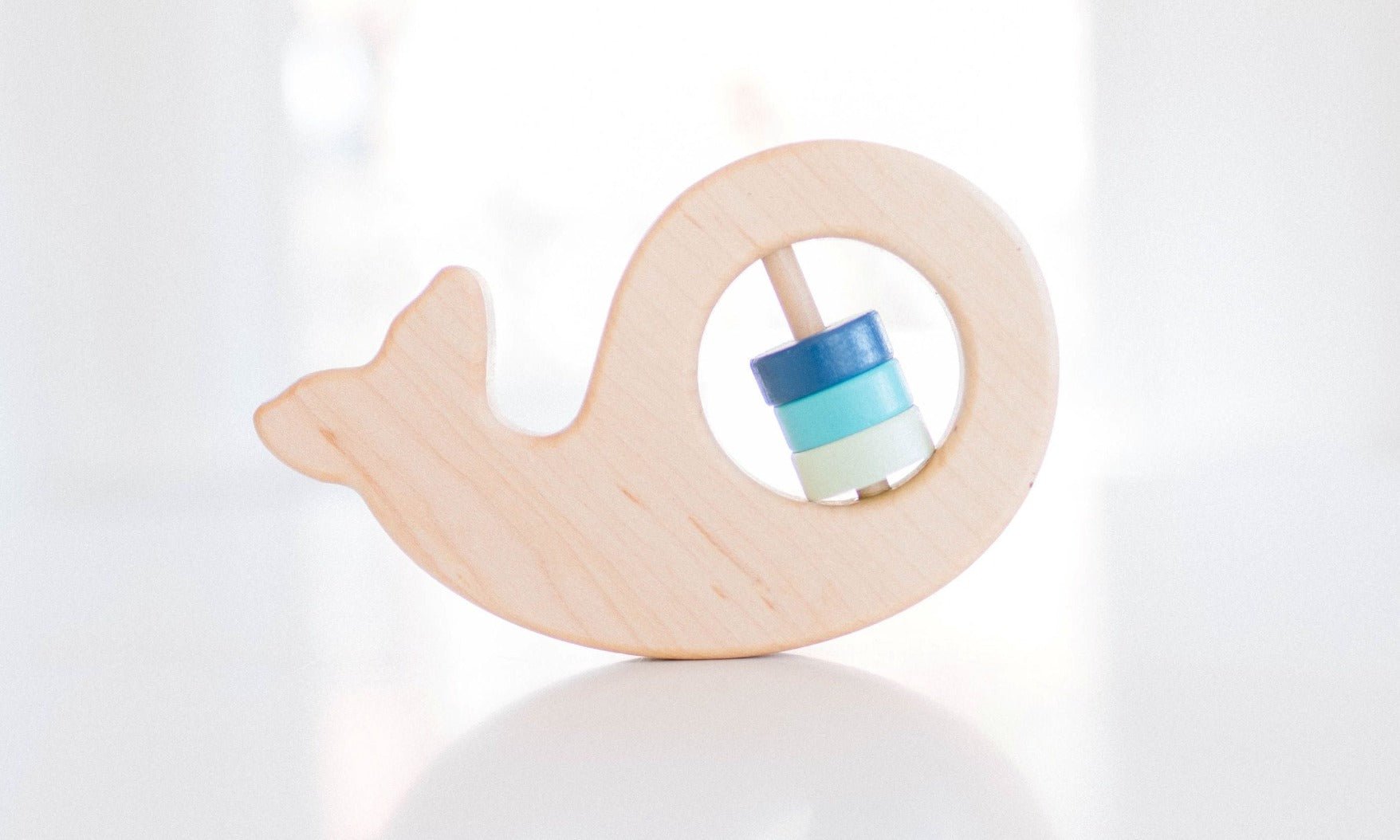 Whale Wooden Baby Rattle - Bannor-toys